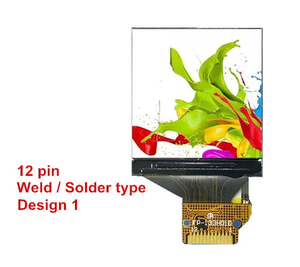 HD ips view 1,3 дюймов полноцветный TFT ЖК-дисплей панель 240x240 RGB ST7789 24P пропускающий нормальный черный 4 провода SPI - Цвет: 12Pin Weld design 1