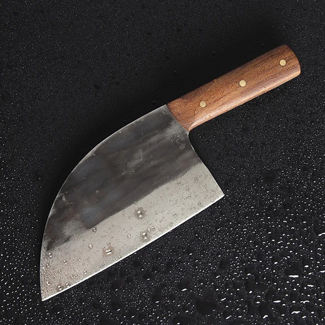 

Master Handmade Butcher Knife High Carbon Forged Kitchen Knife 7Cr17 Full Tang Hard Blade Slicing Chopping Cleaver Wood Handle