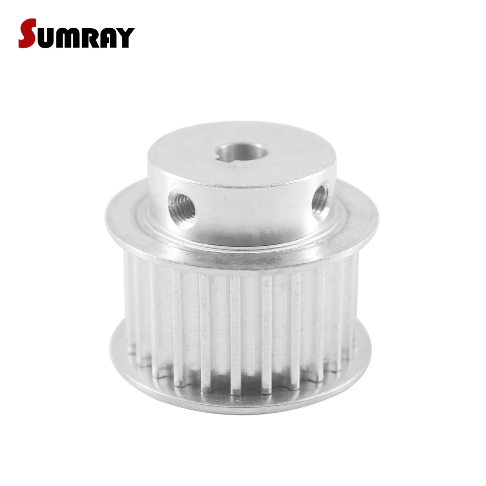 SUMRAY 5M 25T Keyway Timing Pulley 8/10/12/14/15mm bore keyway diameter