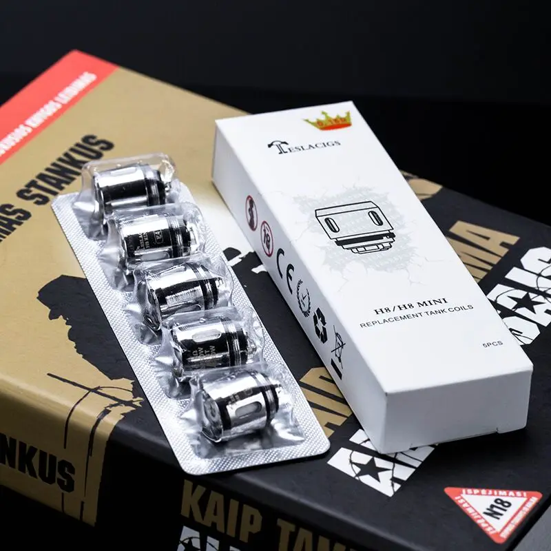 Оригинальный Teslacigs катушки для H8/H8 мини-форсунки E4/F2 0.15ohm fit Тесла воин комплект