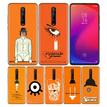 טלפון דפוס שחור גומי רך סיליקון מקרה תיק כיסוי עבור Redmi 7A הערה 7 6 7 S Y3 K20 פרו ליבת קליפת תפוז מכני סרט(China)