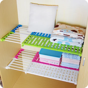 

Portable Wardrobe Storage Rack Cabinets Kitchen Partition Nail Free Telescopic Spacer Frame 38cm/50cm Home Storage Rack #236417
