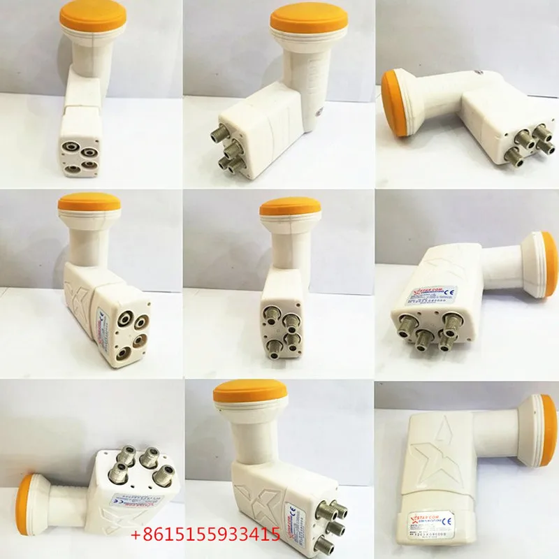 

Best quality factory manufactured High gain low noise STARCOME universal four output ku band lnbf HD version quad lnb ku band