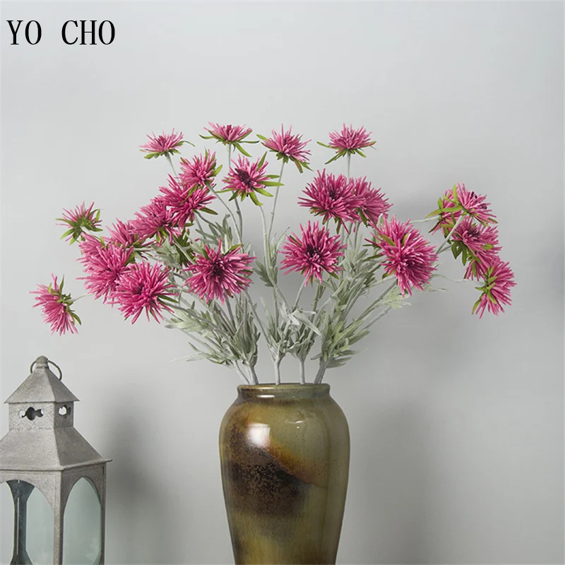 Yo Cho Nuovi Fiori Artificiali 3 Teste Chela Di Granchio Crisantemo Emulazione Fiori Decorazione Di Cerimonia Nuziale Complementi Arredo Casa Fiore Di