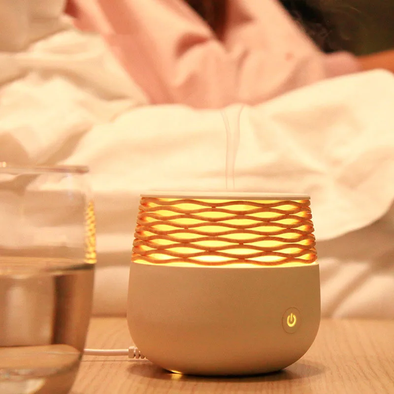 

30ML Capacity Bedroom Wooden Rattan Aromatherapy Machine Beautiful Decoration Humidifier Mist Maker Desktop Mist Fogger Diffuser