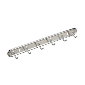 

Household Metal Wall Mounted 6 Hooks Towel Rack Hanger 15" Long