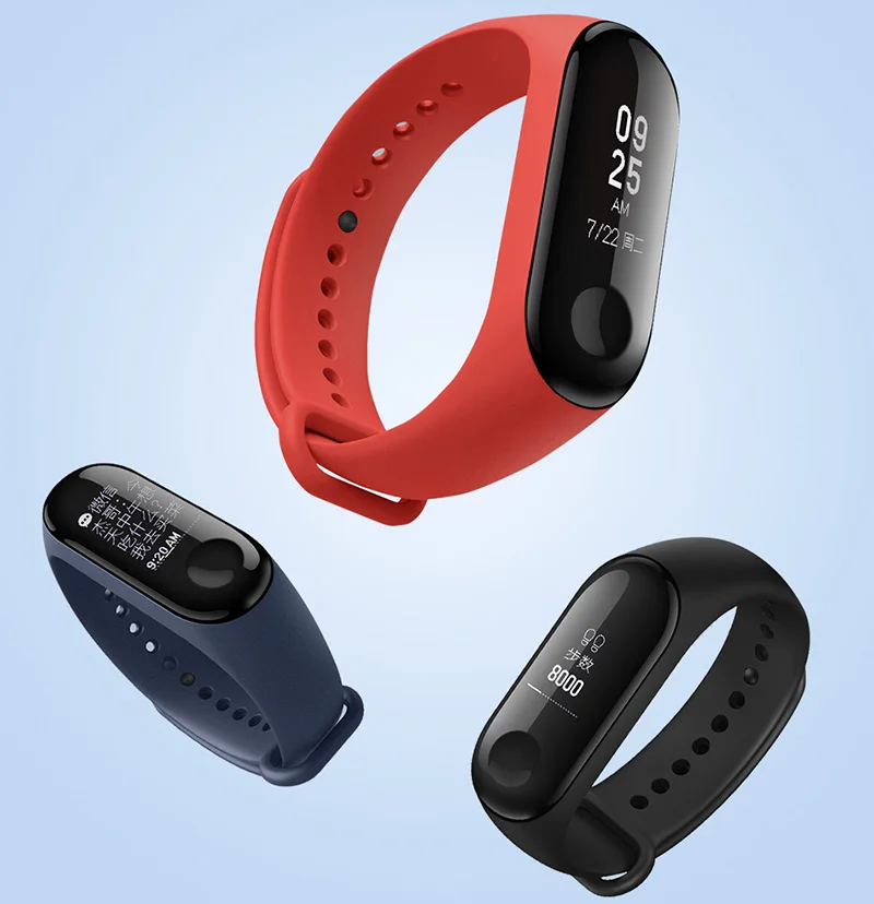 Смарт-браслет xiaomi mi band 3, 10 шт., сенсорный экран, OLED сообщение, время сердечных сокращений, Поддержка русского английского языка
