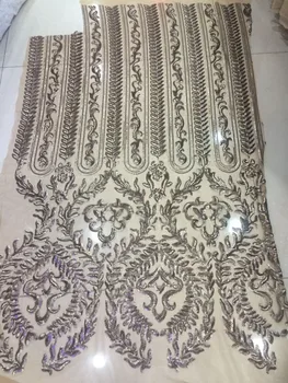

Fashion LJY-42903 French Lace Fabric with sequins Nigerian Lace Fabric High Quality sequins African Lace Fabric
