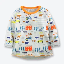 Новая осенняя футболка с длинными рукавами для мальчиков футболка с героями мультфильмов для маленьких мальчиков модные детские хлопковые футболки брендовая блузка для детей 1-6 лет