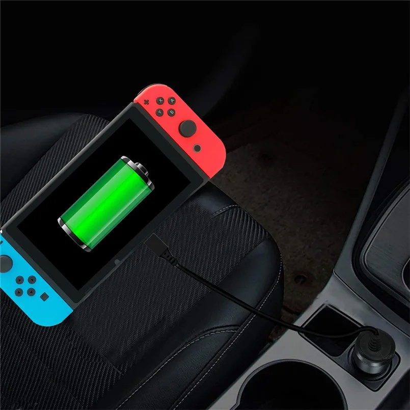 USB-C Connection Consol For Nintendo Switch Console Car Charger Adapter 8ft Fast Car Charging Cable For PSP Game Console 40MAY225