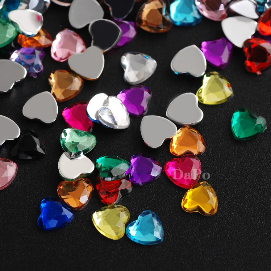100 шт сердце Кристалл Алмаз 17 цветов блестящие аксессуары для ногтей Отличительной красоты ногтей Стразы DIY декоративный кристалл