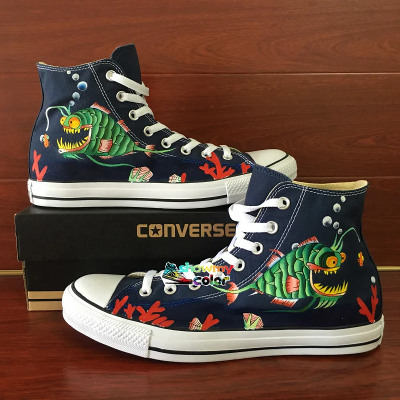 Prix pour Bleu Converse Chuck Taylor Hommes Femmes Chaussures Peint À La Main Chaussures Pêcheur Poissons Conception Originale High Top Sneakers Homme Femme Prix pour Bleu Converse Chuck Taylor Hommes Femmes Chaussures Peint À La Main Chaussures Pêcheur Poissons Conception Originale High Top Sneakers Homme Femme
