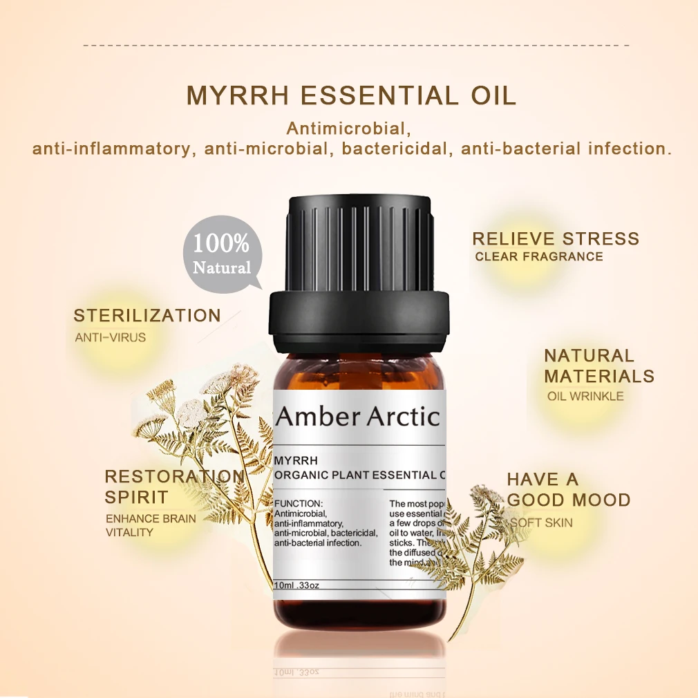 Aceite Esencial de mirra Natural puro 10ml bactericida inhibe la inflamación de la piel Aceite de Masaje Myrrh eliminar el envejecimiento antiarrugas Aceite Esencial de mirra Natural puro 10ml bactericida inhibe la inflamación de la piel Aceite de Masaje Myrrh eliminar el envejecimiento antiarrugas