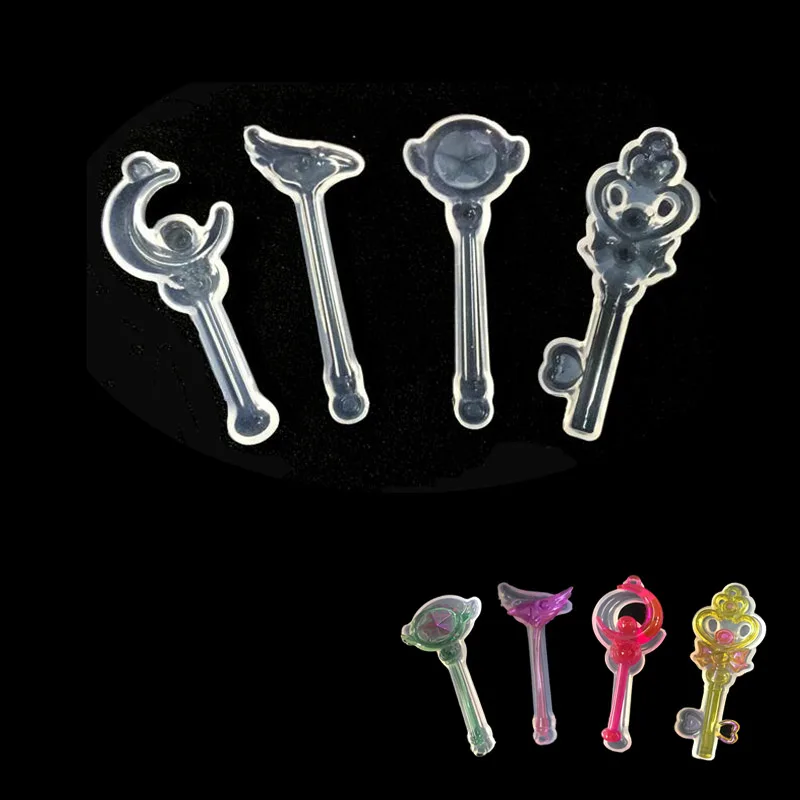 

1PC Magic Wand Shape Silicone Soap Mold, Fondant Cake Decorating, Bakeware. Candy Mold ,Crystal UV Silicone Mold