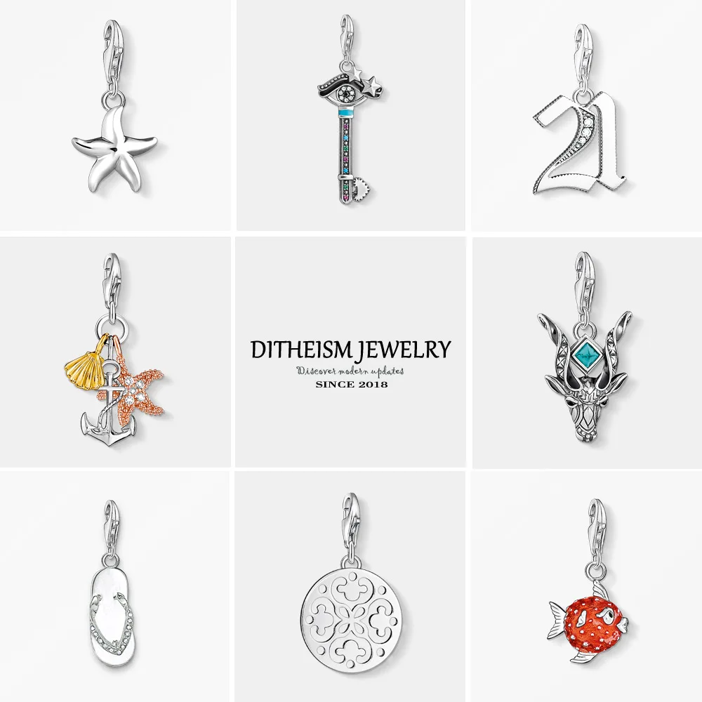 

Anchor Nautical Charm Pendant,2018 Fashion Jewelry 925 Sterling Silver Trendy Gift For Women Girls Pet Fit Bracelet Necklace Bag