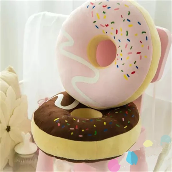 36X36CM chocolate donuts plush cushion pillow cookie pillow cushion