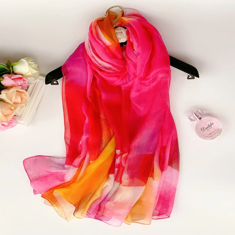 Летние аксессуары парео-шарф для солнцезащитный крем для женщин Открытый платки и палантины Chiff шарфы печати мягкую Большие размеры Бандана Хиджаб - Цвет: 04