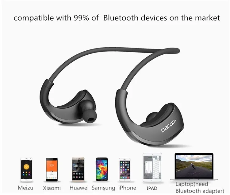 Dacom Armor Bluetooth V4.1 Stereo Headphones IPX5 Waterproof Wireless Outdoor Sports Headset Handsfree Music Earphone With Mic(8)