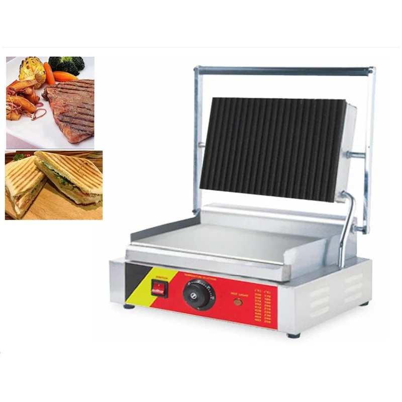 Commercial Electric Sandwich Machine Stainless Steel Beef Steak Grill