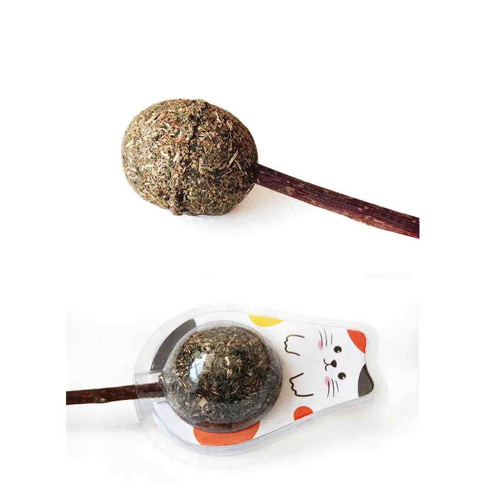 AsyPets Catnip Compressed Ball Teeth Cleaning Cat Toys Teeth Care Funny