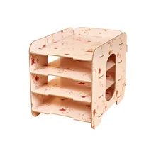 Органайзер для стола Organizador 4 отсека Настольный органайзер для файлов сортировщик деревянный держатель для документов полка для хранения для офиса школы