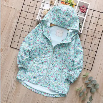 

Grls Coats And Jackets 2019 Autumn Teens Girl Fashion Floral Print Jacket Girls Top&outwear Kids Clothing 5-10Y