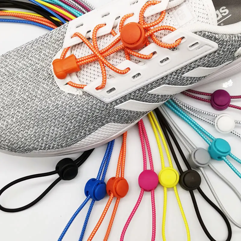 Lock Elastic shoeLace 22 Colors a Pair Of Locking Shoe Laces Elastic Sneaker Shoelaces Shoestrings Running/Jogging/Triathlon