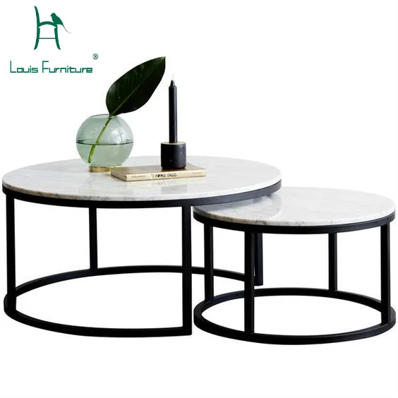 

Louis Fashion Coffee Tables Scandinavian Marble Tea Table Combined Living Room