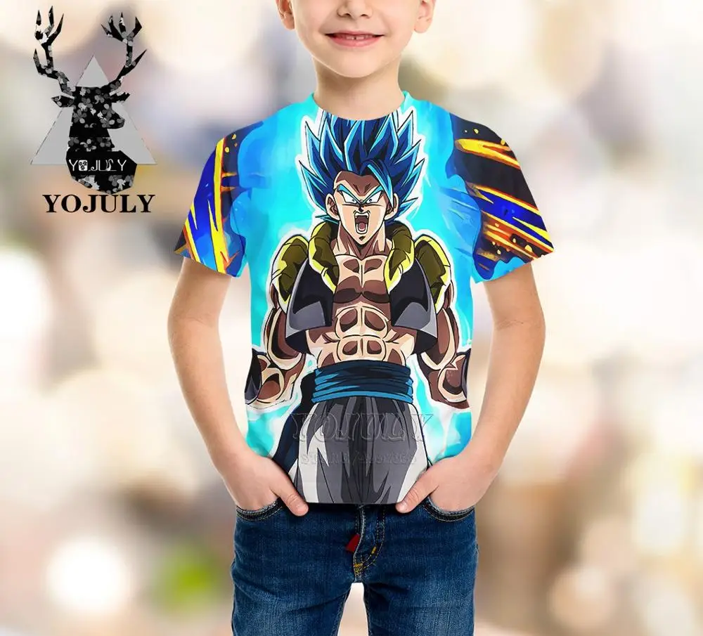 YOJULY Dragon Ball Z для мальчиков и девочек подростков 3d принт футболка Дети с коротким рукавом модные футболки детская одежда летние Modis A83 - Цвет: 4