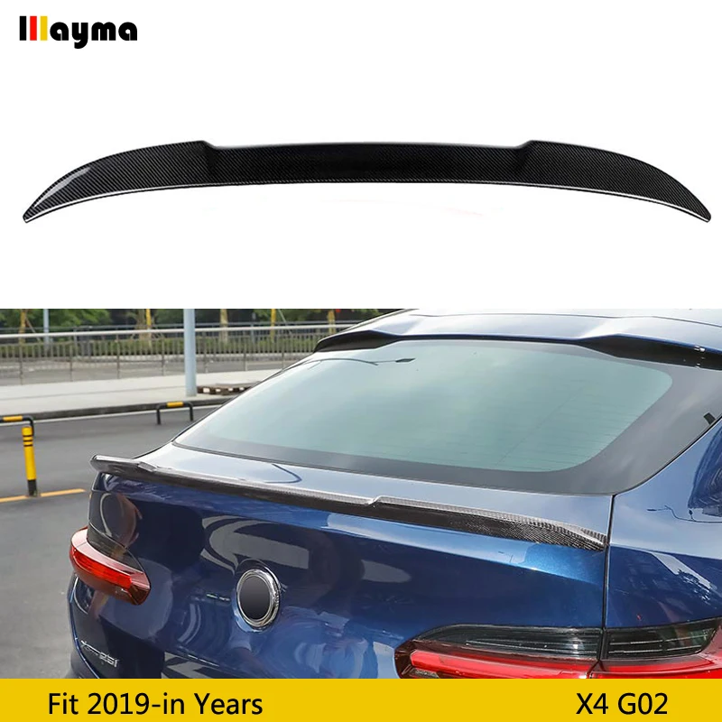 

CS Style Carbon fiber Rear Trunks Spoiler For BMW X4 G02 25i 30i xDrive 2019 year X4 CF styling rear trunk wing