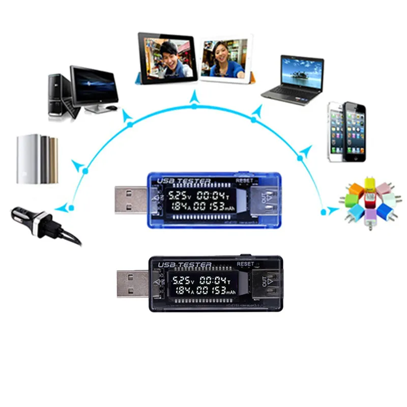 2019 USB Tester Detector Volt Current Voltage Doctor Charger Capacity Plug And Play Power Bank Tester Meter Voltmeter Ammeter