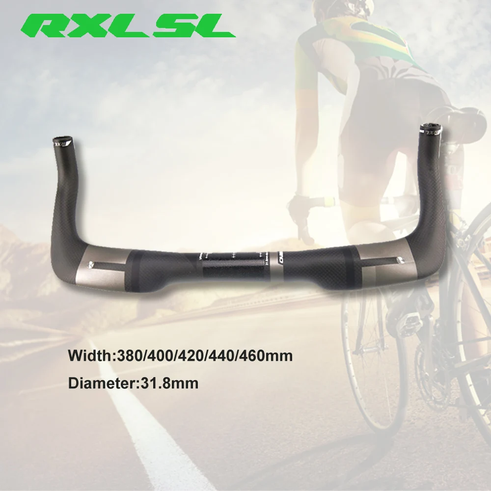 RXL SL Aero TT руль для велосипеда 400/420/440 мм дорожный триатлон буллхорн 3K матовый серый