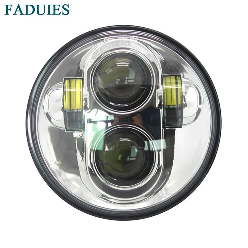 FADUIES Бесплатная доставка Хром 5-3/4 &quot5 75 дюймов мотоциклетная светодиодная фара