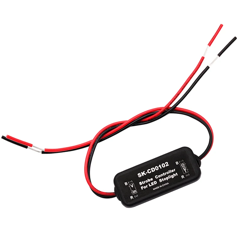 LED Car Lights Flash Strobe Controller Flasher Module For Car LED Brake Stop Light Lamp CD0102 12V/24V Short Circuit Protection