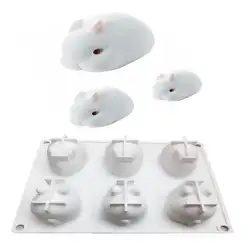 1 шт. силиконовые 3D Кролик Торт Форма для Мусса десерт чайник Кондитерские Изделия декоративные формы для выпечки