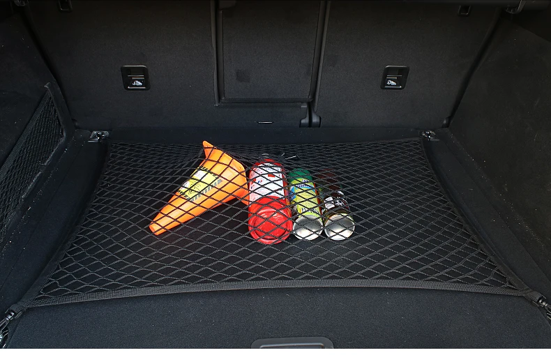 FLYJ автомобильное заднее сиденье багажника эластичная Сетчатая Сумка для хранения в багажник автомобиля Грузовой Органайзер сумка для хранения карманная клетка авто аксессуары