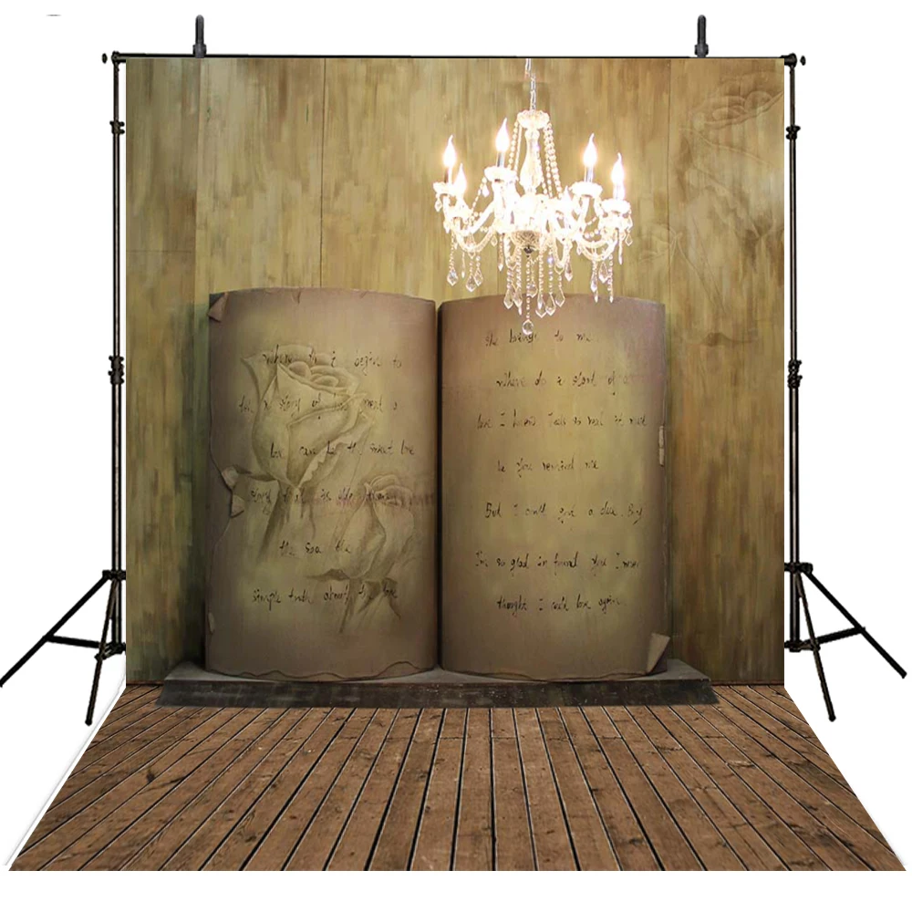 Books Photography Backdrops Vintage Vinyl Backdrop For Photography Wood
