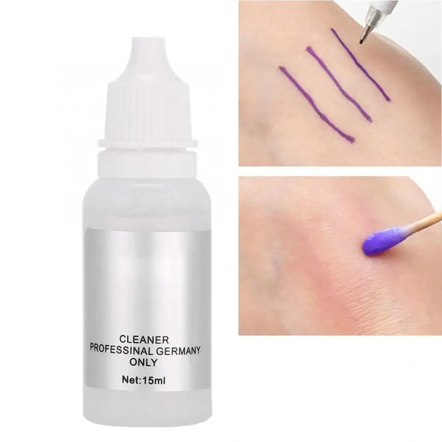 

15ml Tattoo Mark Removal Lotion Professional Tattoo Marking Site Wipe Cleaning Liquid Brush Cleansing Cream Eliminate Skin Mark