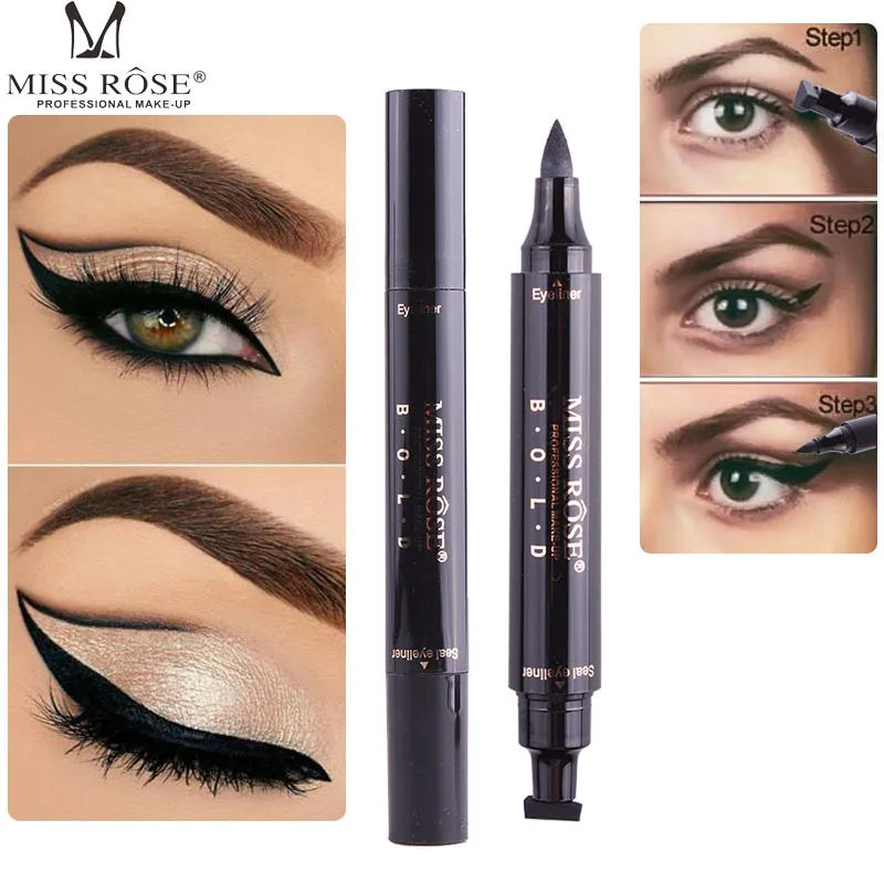 Мисс Роуз Марка с двойной головкой печать штамп карандаш для глаз Professional Liquid Eye