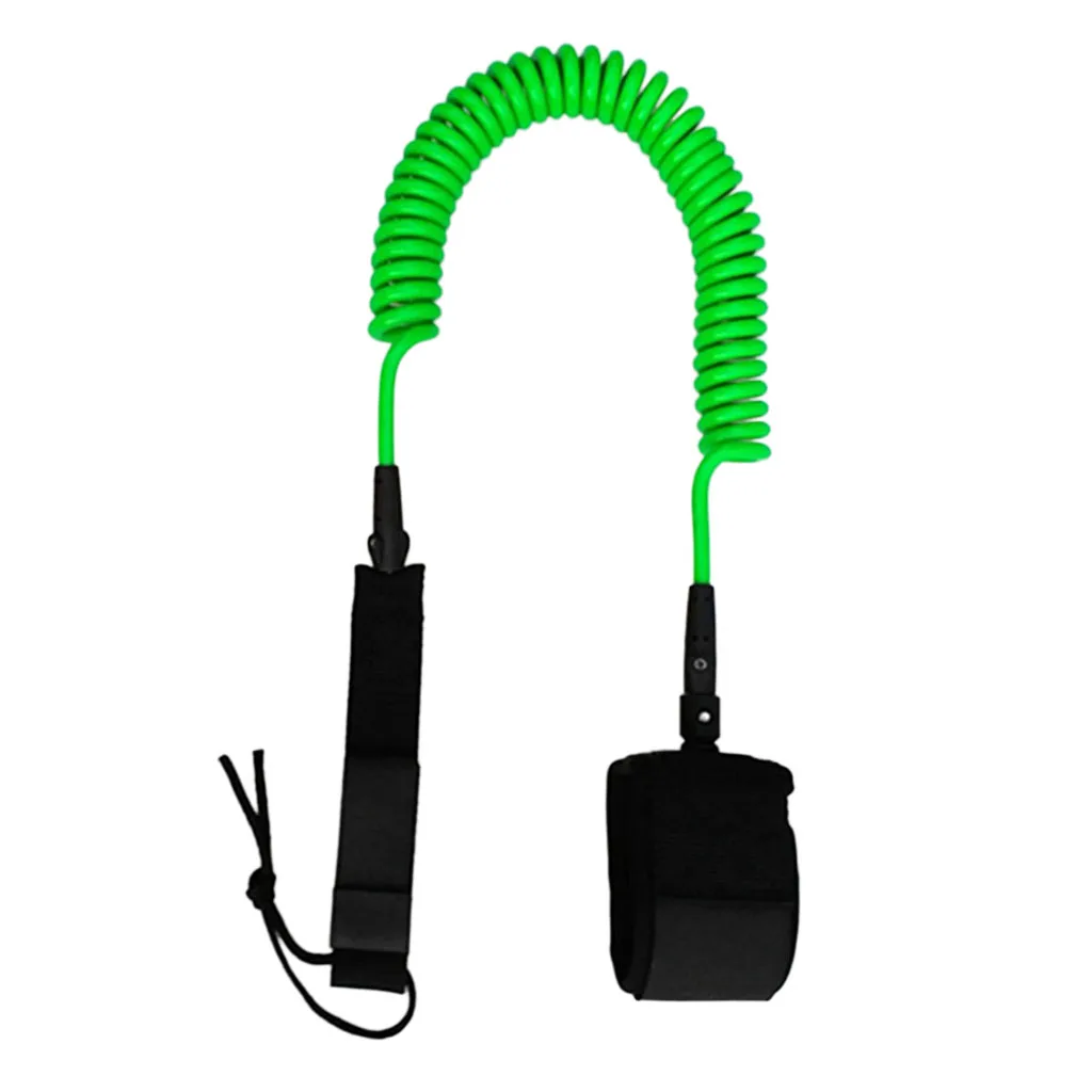 10ft 7mm Coiled Surfboard SUP Leash Stand up Paddle Board Leg Rope Ankle Strap with Waterproof Wallet Dry Bag - Choose Colors