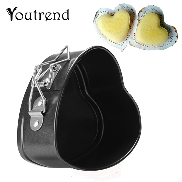 non stick love heart shape cake pan tin diy cake mold baking cheese