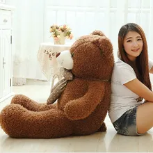 Огромный Прекрасный темно-коричневые мишки кукла конфеты цвета мишки с пятнами лук Плюшевые игрушки куклы подарок на день рождения около 160 см