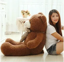 huge lovely dark brown teddy bear doll candy colours teddy bear with spots bow plush toy doll birthday gift about 160cm
