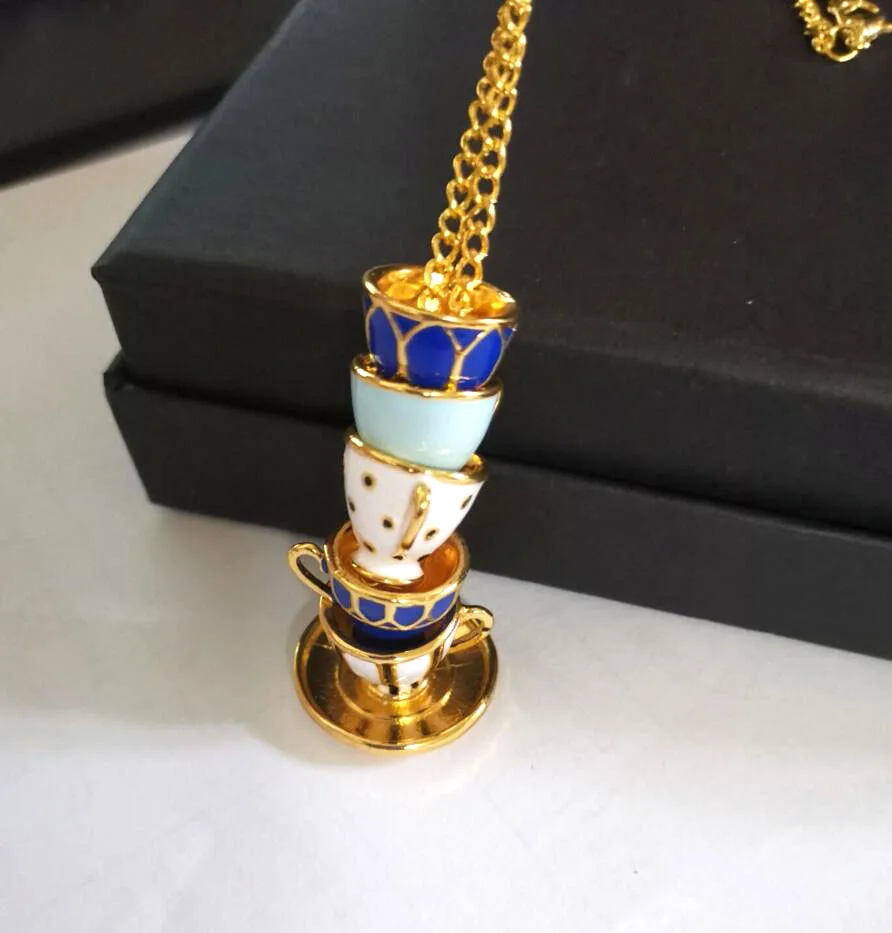 CSxjd мода сплав Эмаль Глазурь чашка ожерелье ювелирные изделия