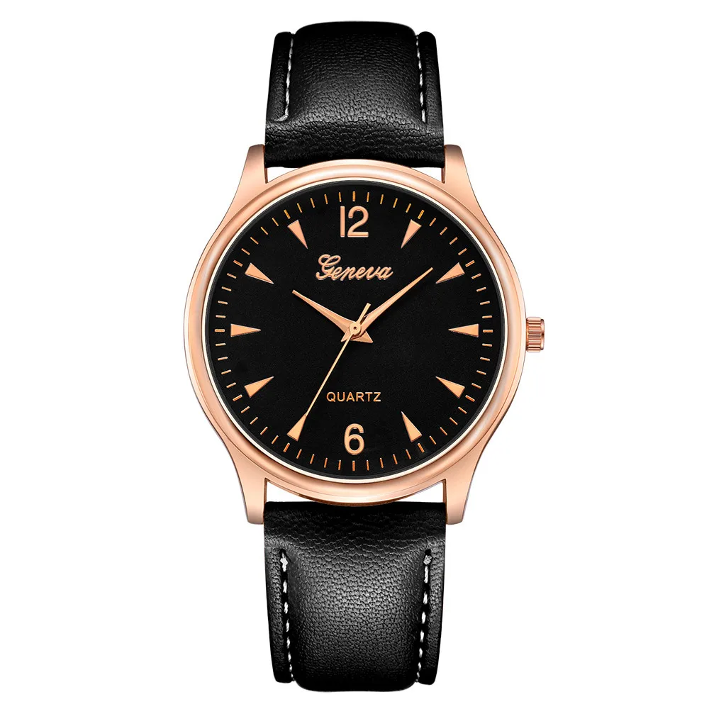 

Temperament Female And Male Business Watch Man Clock Women Wristwatch Quality Leather Strap Fine Scale Relogio Dames Horloges *A