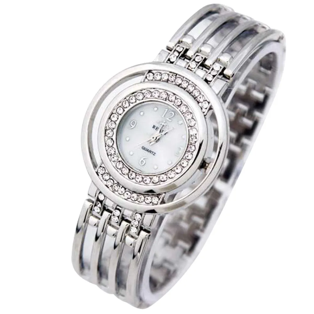 Роскошные женские часы модные часы с ремешком-браслетом круглый циферблат браслет стол женские часы relogio feminino подарок