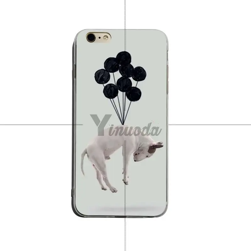 Yinuoda Jimmy Choo Bull Terrier Dog Luxury High-end phone Accessories Case For iPhone X XS XsMax XR 8 7 6Splus Cellphones