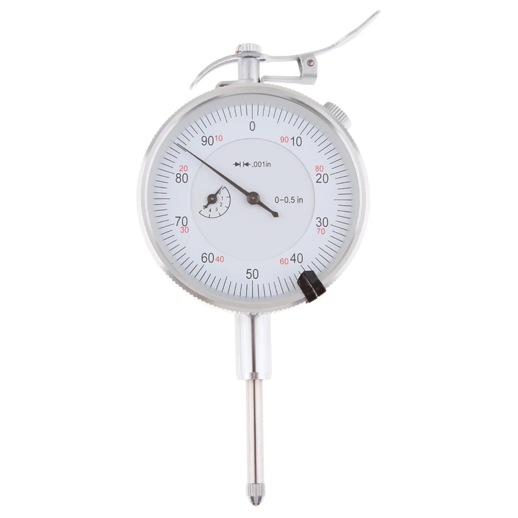 0-0.5 Inch Precision Dial Test Indicator Gage Gauge with Pointer Inch System