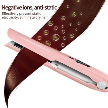 

Usb Charging Curler Hair Straightener Tool Mini Wireless Cordless Flat Iron Curling Iron