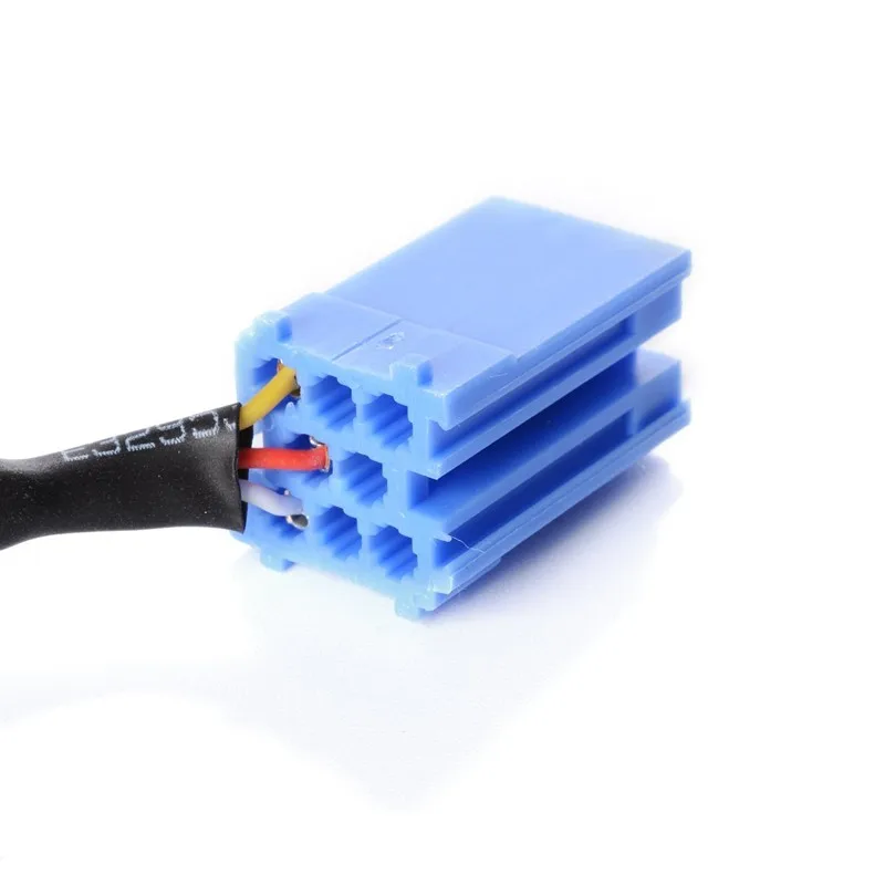 Mp3 aux en mini ISO adaptador becker Blaupunkt VDO azul